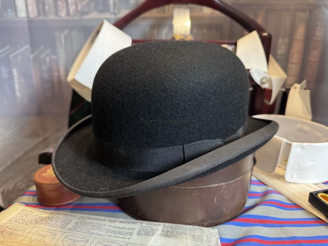 Vintage Herbert Johnson Bowler Hat Size 7 1/4 59cm Etsy