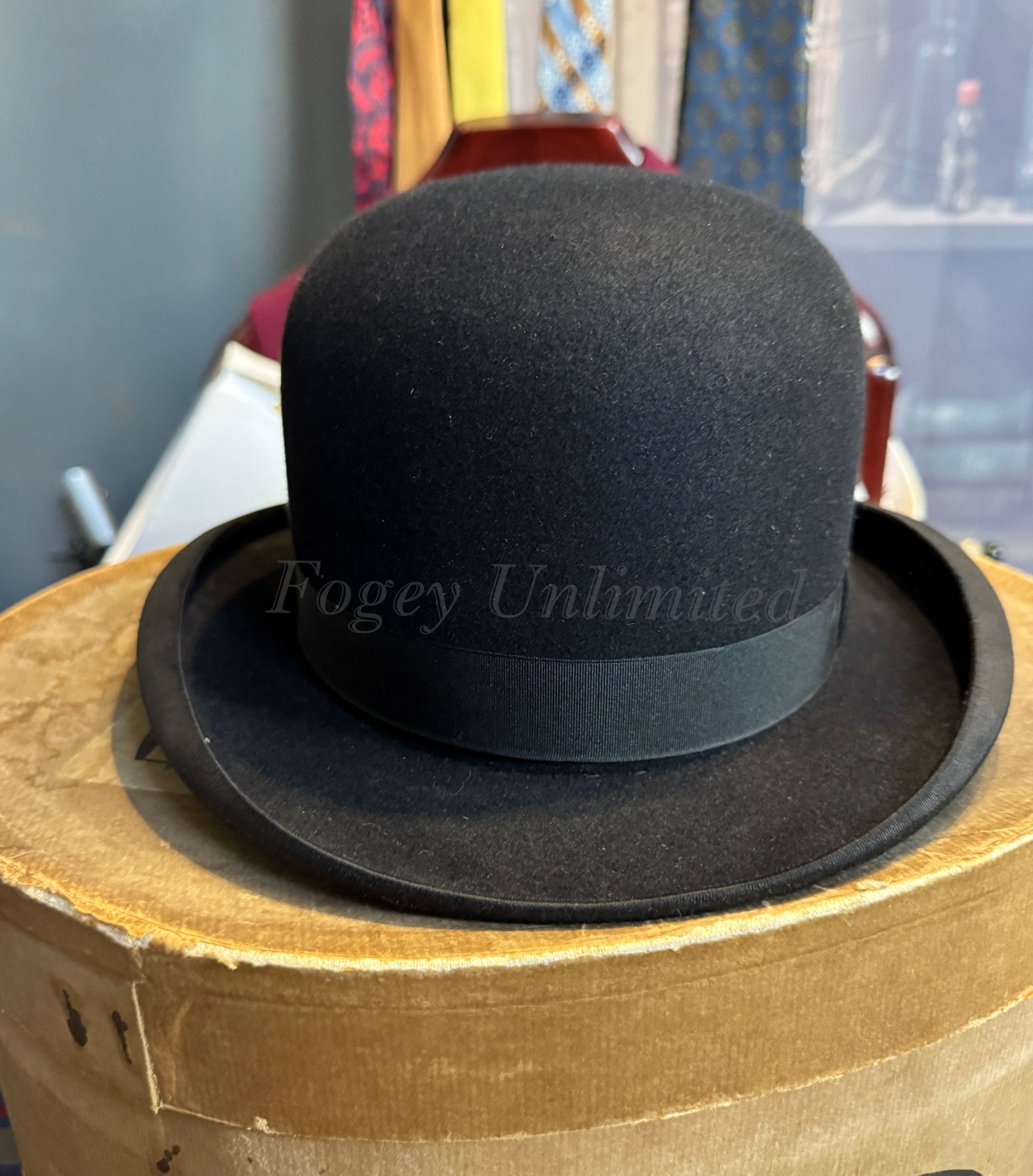 美品 英国ヴィンテージ Battersby ハット 美品 レアカラー 58cm Vintage Battersby Bowler Hat Size 7 1/8