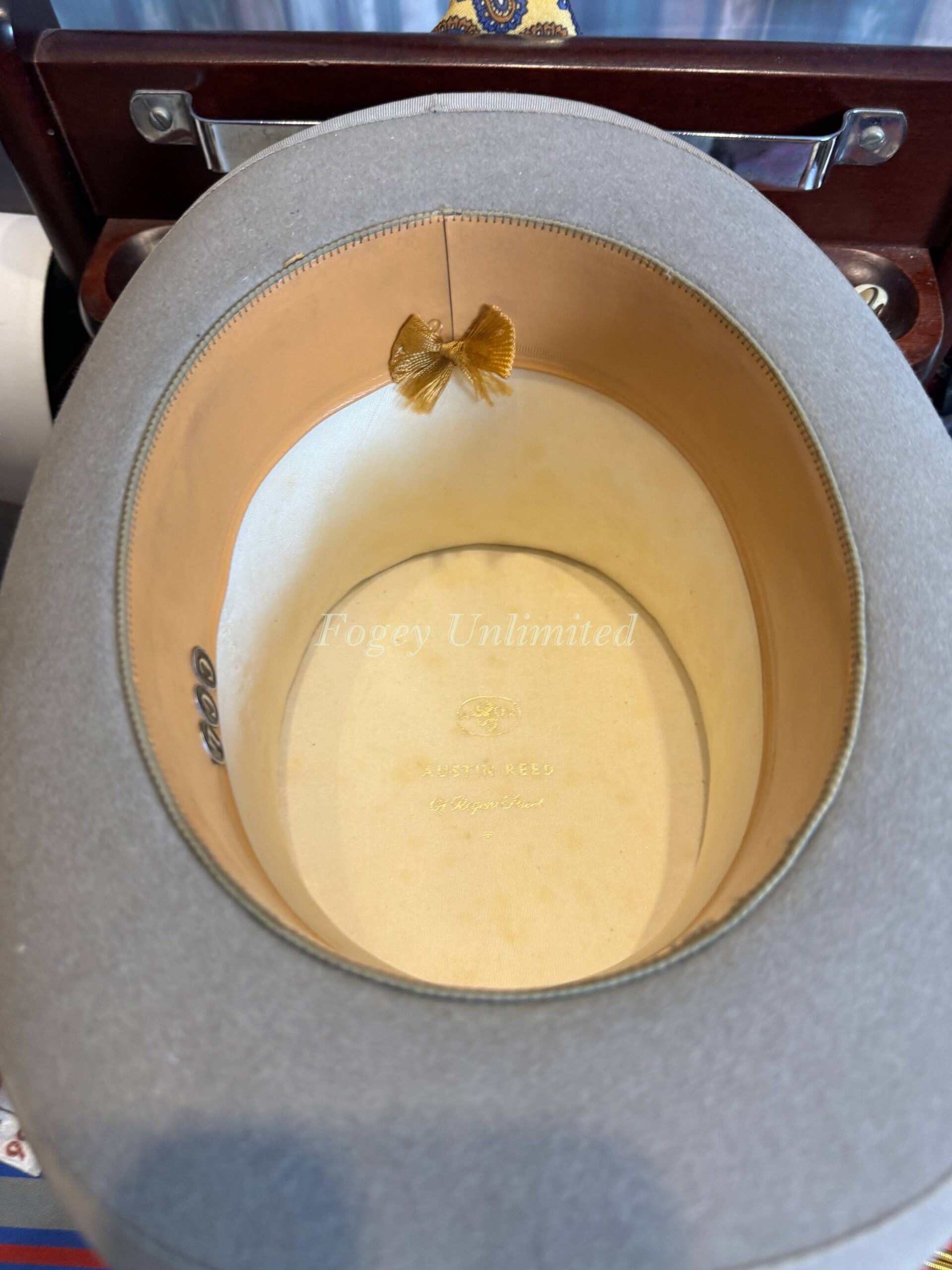 Chapeau Haut De Forme En Soie Austin Reed Début XXème - Taille 6 3/4 Avec Boîte D'Origine - Occasion