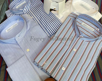 Exclusive:  Traditional Collarband Tunic Shirt for your Detachable Stiff collar