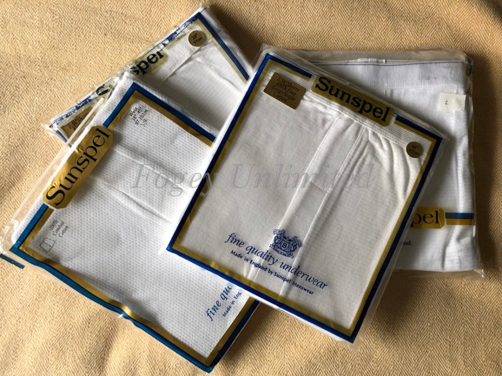 Image of Vintage Sunspel Cellular Cotton Long Staple Trunks