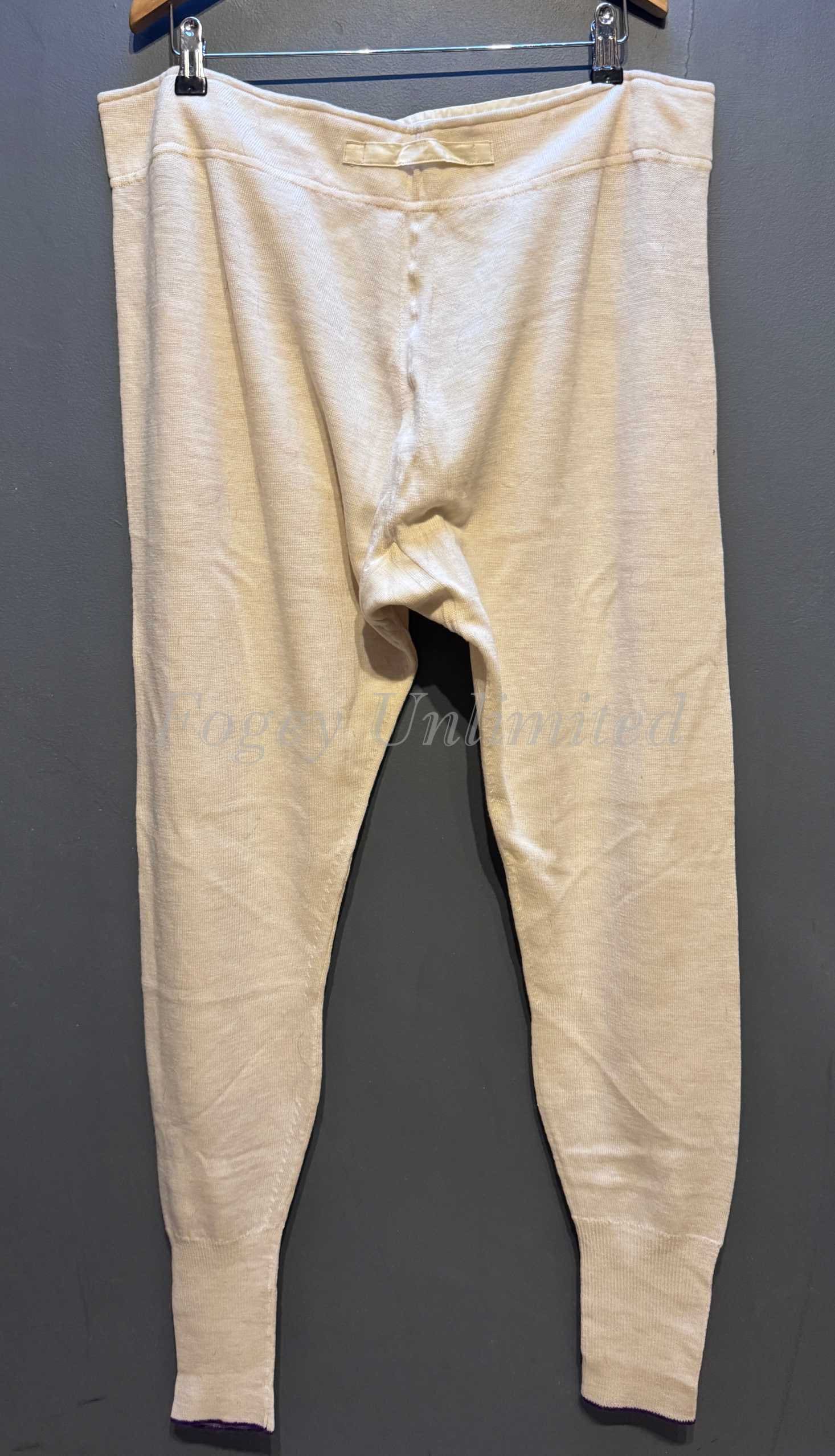 Traditional Long Johns With Yoke/button Front and Brace Tapes 