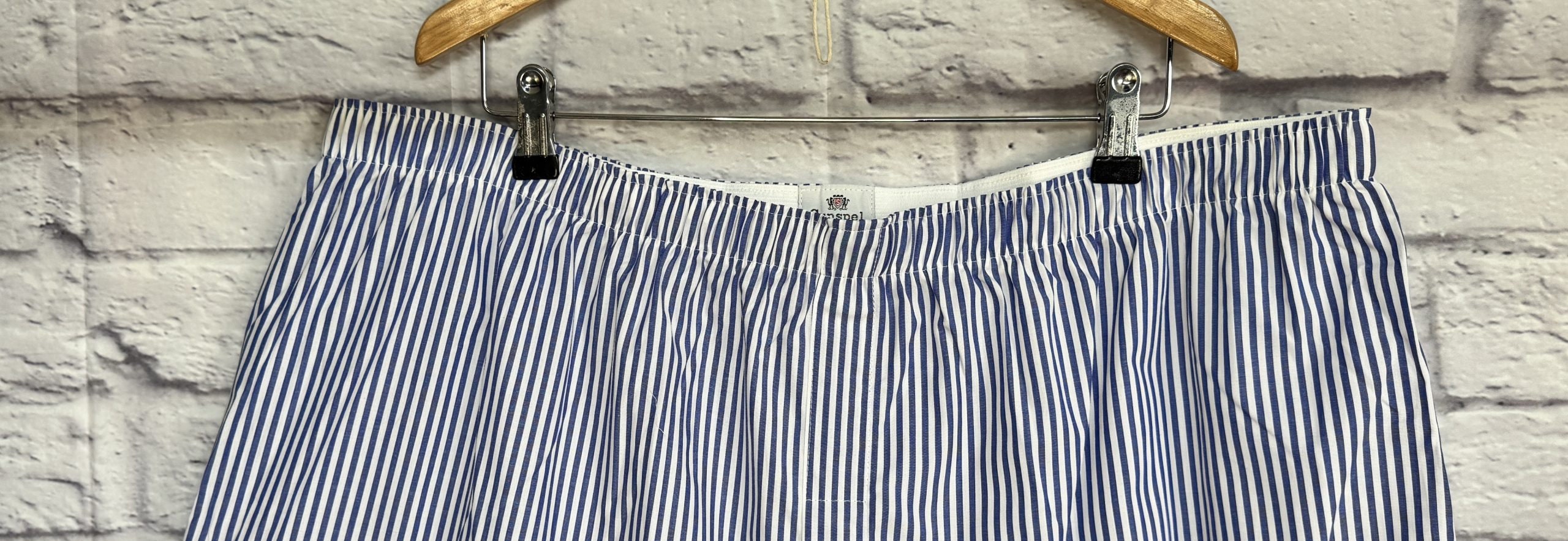 Vintage Sunspel Special Cut Striped Traditional Boxer Shorts New in packet Waist 48"
