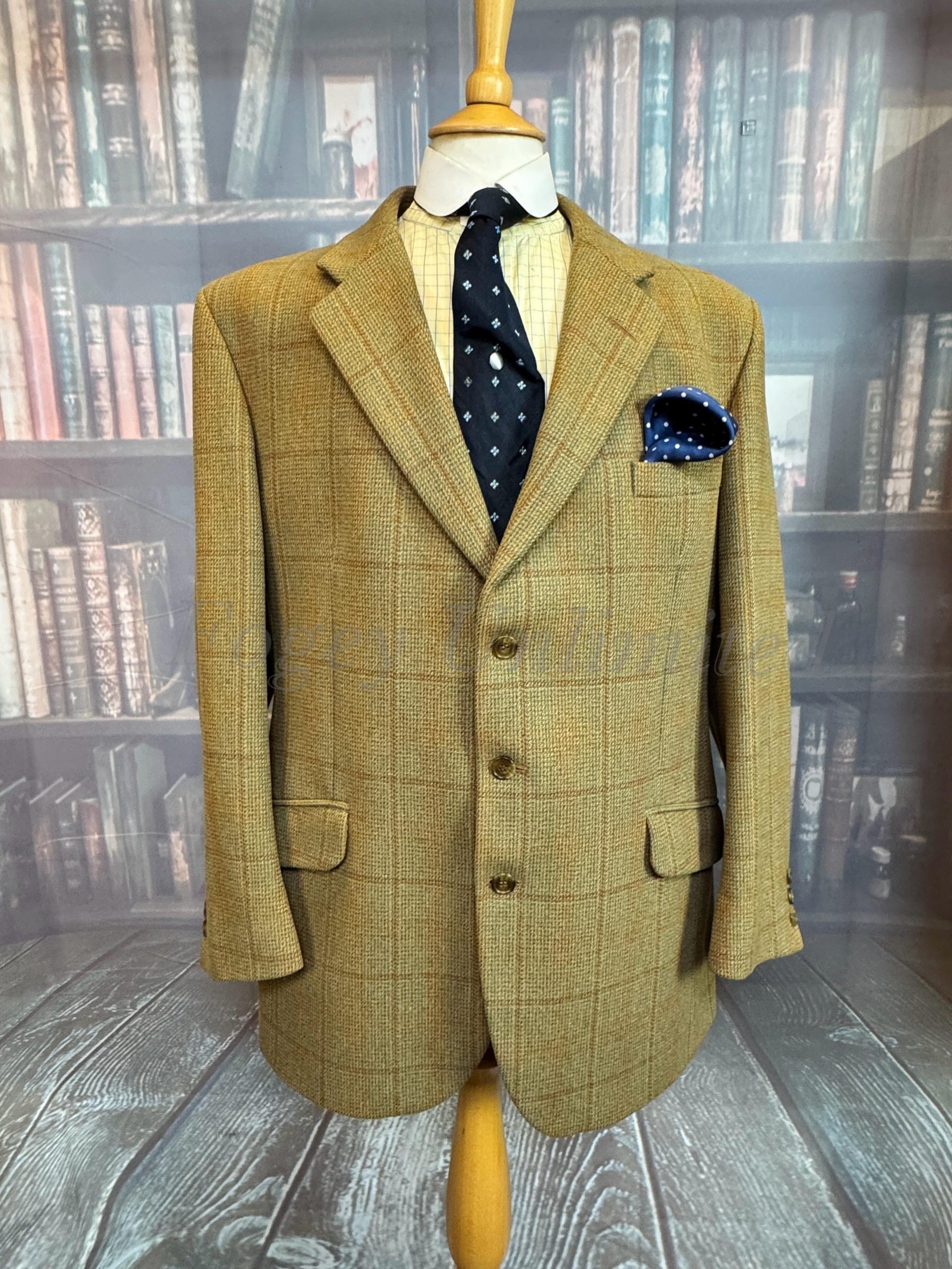 Original Late 1970s Does 1940s Vintage Tweed Equestrian