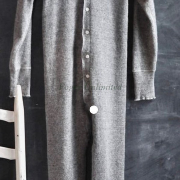 The Ultimate Union Suit. Stanfield's Heavyweight wool Union Suit in Grey