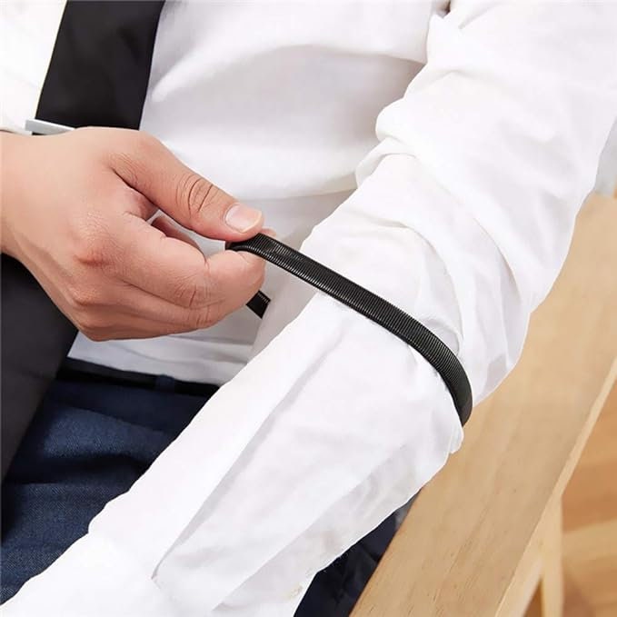 armband for dress shirt St. George Armbands - Men's 1940s Style Silver Expanding Sleeve Holders Shirt  Armbands