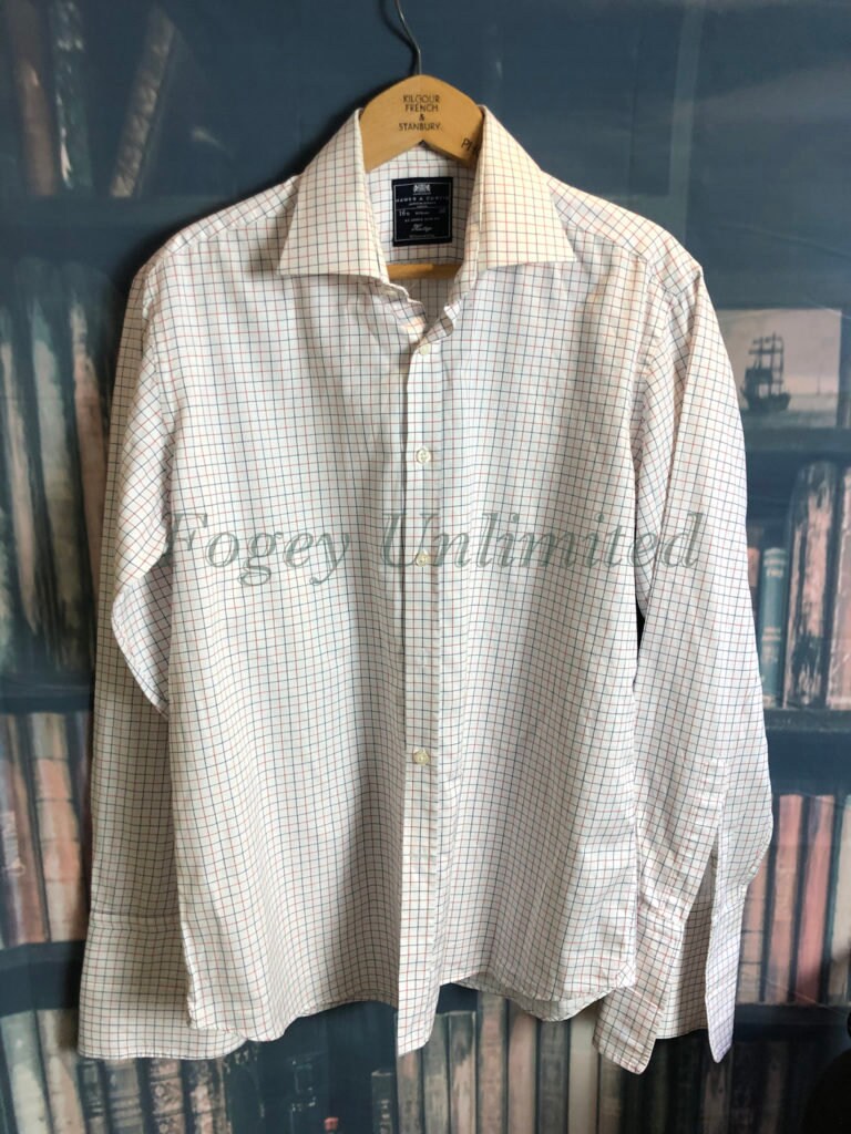 Image of Hawes & Curtis Check Tattersall Shirt Neck 16 1/2" /36" Arm