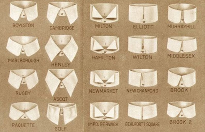 Sizes available Vintage Starched Stiff Detachable WING Shirt Collar
