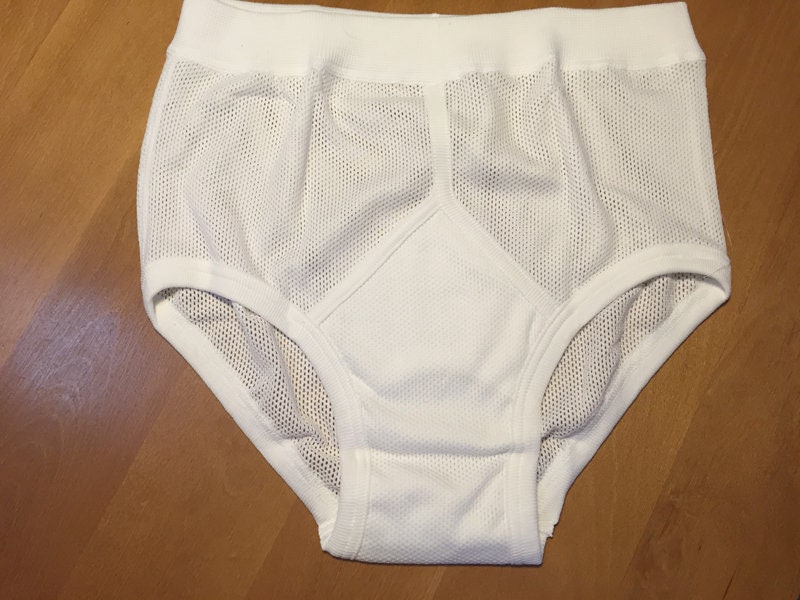 Traditional White Mens Basics Underwear. Cellular /aertex Cotton
