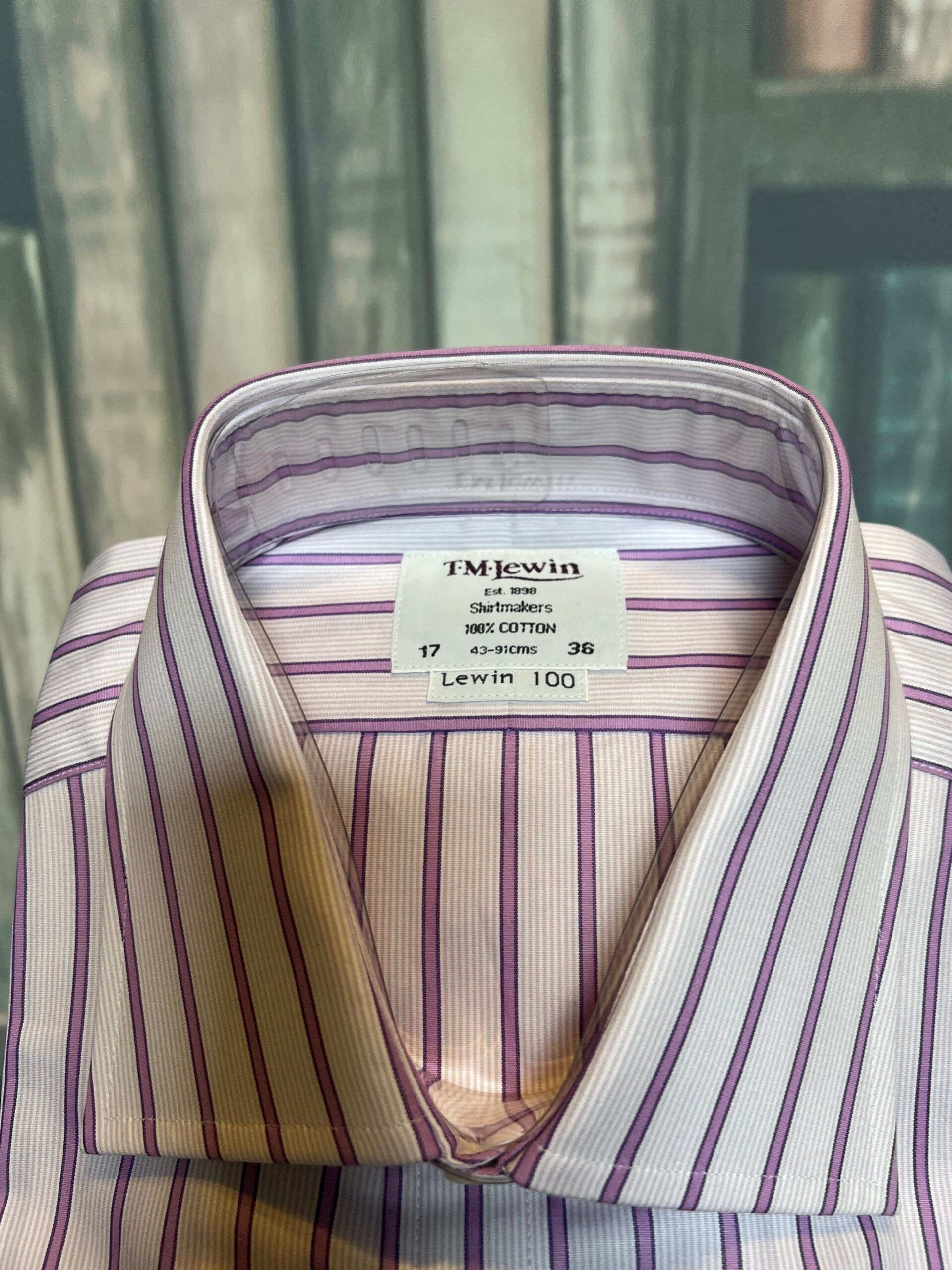 New Old store stock Traditional Business Shirt. TM Lewin Neck 17 (Ref:ST5)