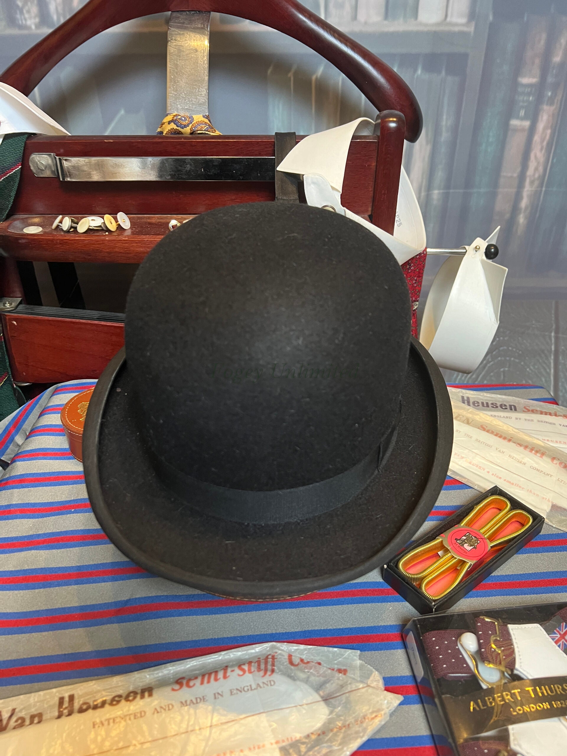 Vintage Herbert Johnson Bowler Hat Size 6 3/4