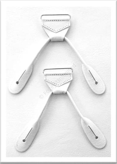 Set of 3 Replacement Leather Runners Button Ends for Braces/suspenders ...
