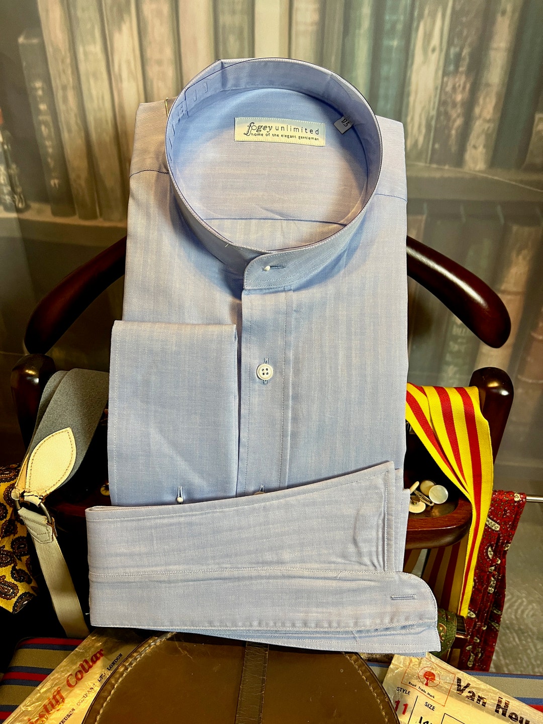 RUMCHE Knit Bonding Stand Collar Shirt レディース
