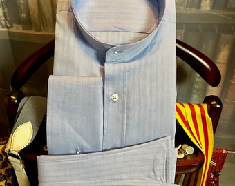 Traditional Collarband Tunic Shirt For Your Detachable Stiff Collar