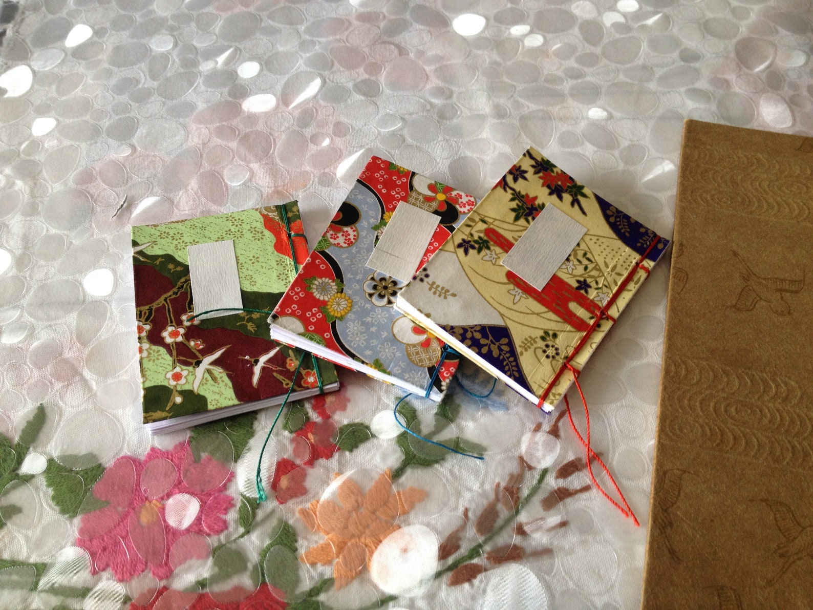 Japanese notebook 5.5/7.5cm soft cover with washi paper. Etsy