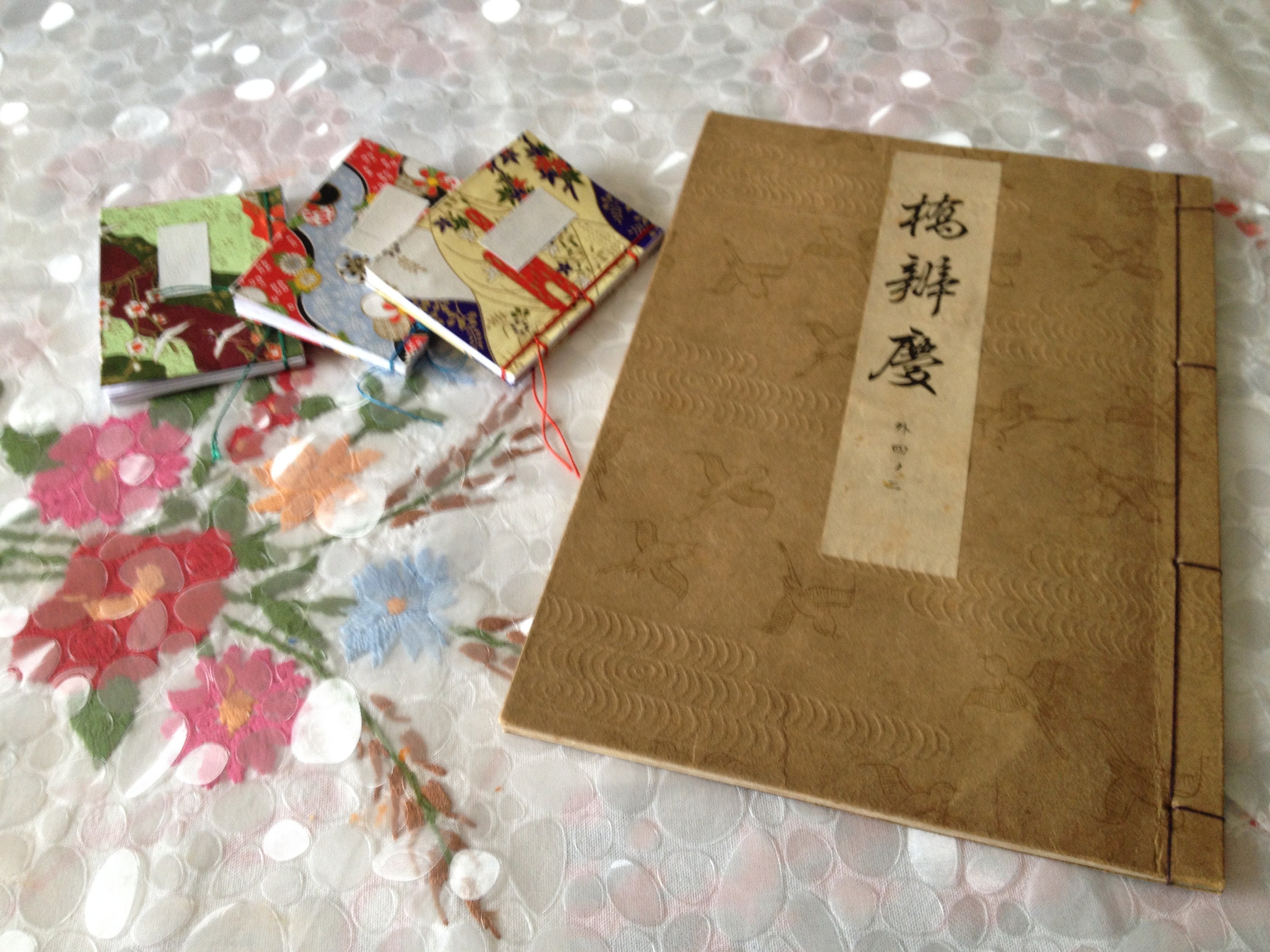 Japanese notebook 5.5/7.5cm soft cover with washi paper. Etsy