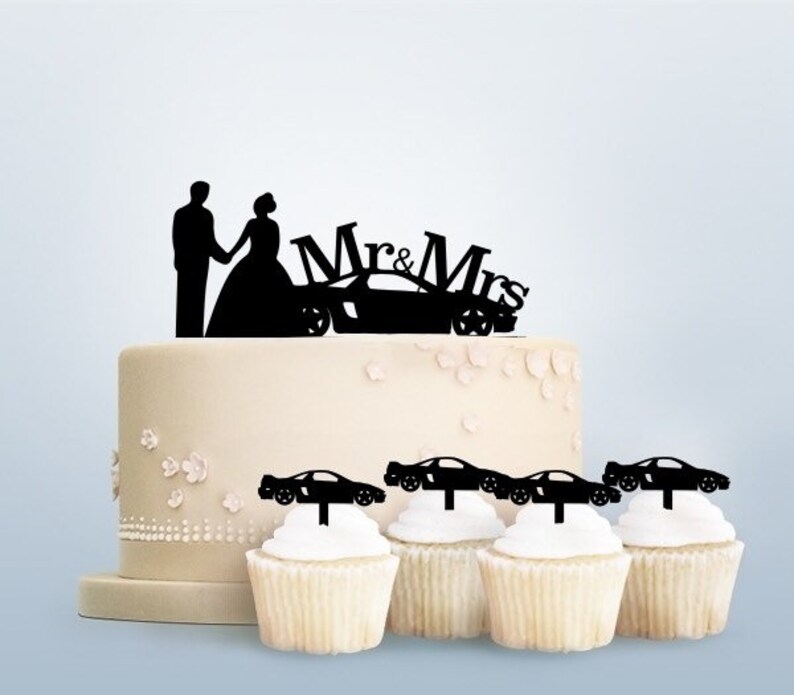 Anniversaire Gateau Topper Decoration Et Mme Mariage Acrylique Moto M
