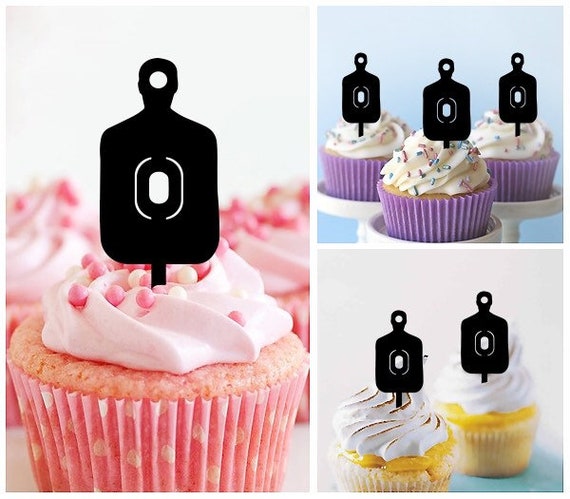 Shooting Target Cupcake Toppers Laser Cut Acrylic For Wedding Etsy