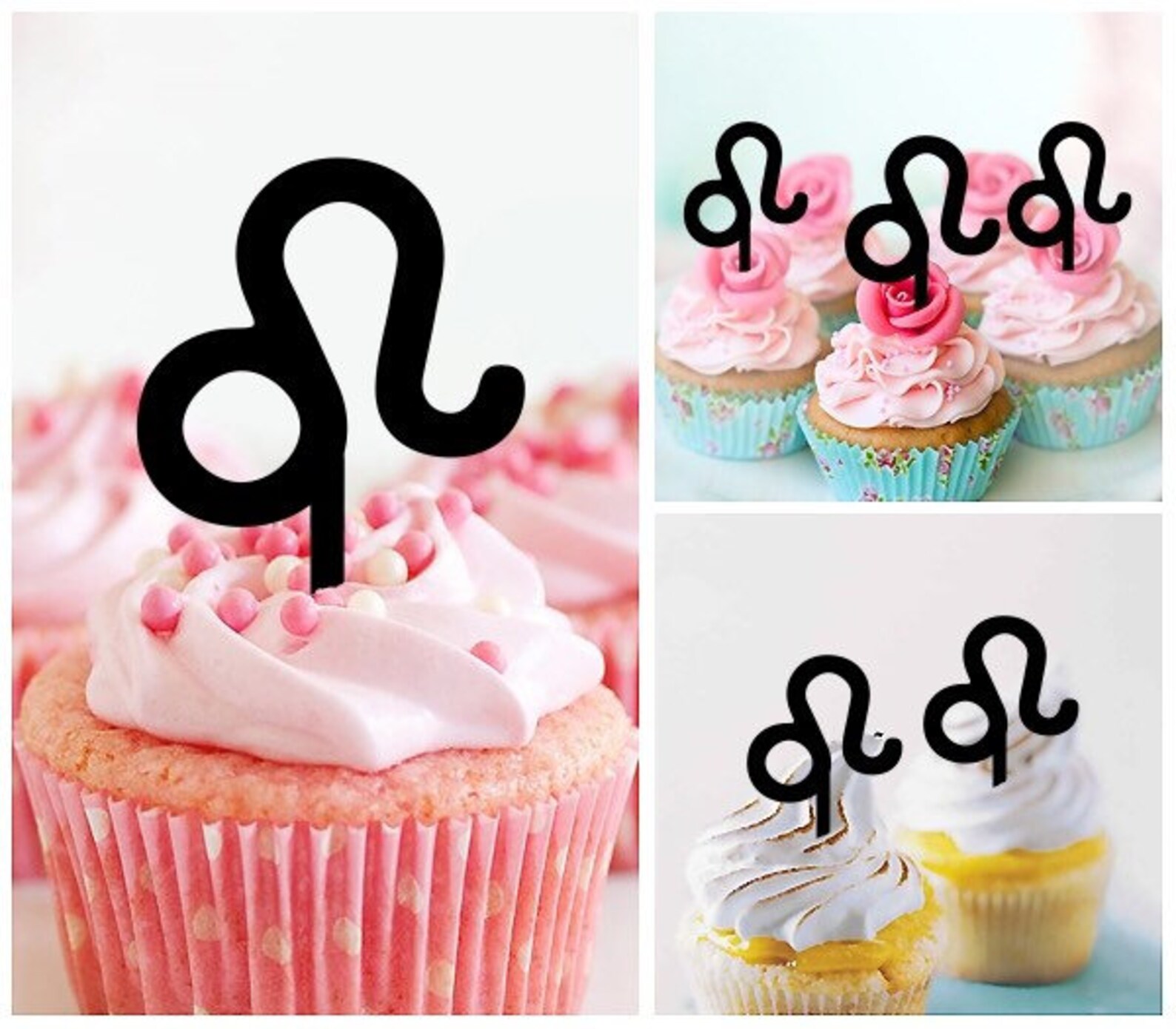 Leo Zodiac Astrology Sign Horoscope Cupcake 10 Toppers Laser Etsy