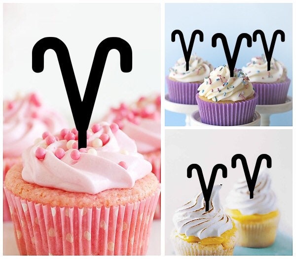 Aries Zodiac Astrology Sign Horoscope Cupcake 10 Toppers Laser Etsy