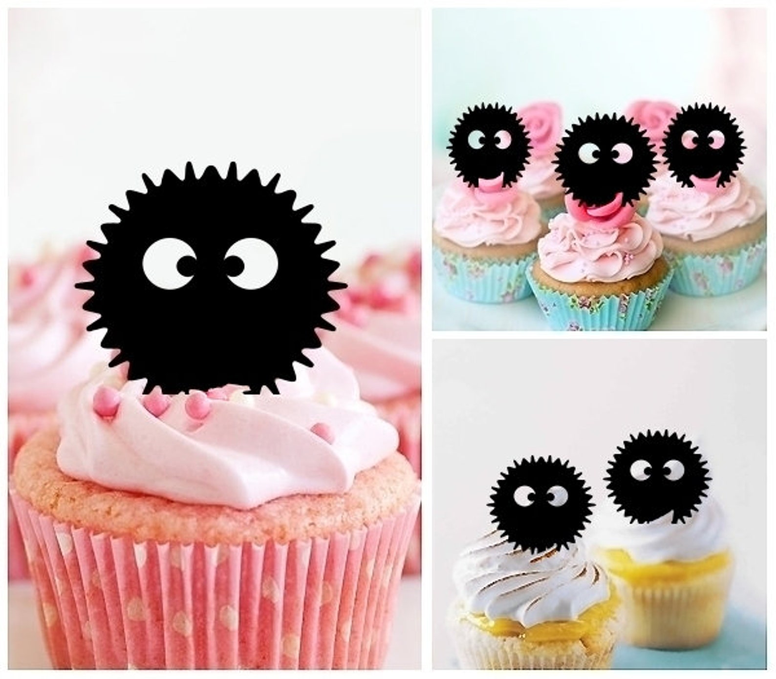 Soot Ball Spirit Cupcake 10 Toppers Laser Cut Acrylic for Etsy
