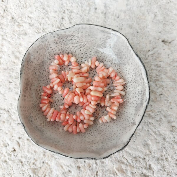 Pale Pink Coral Beads Pink Bamboo Coral Full Strand Coral Corallo Rosa Naturale Lachsrosa Koralle Perles Corail Rose Saumon Genuine Coral