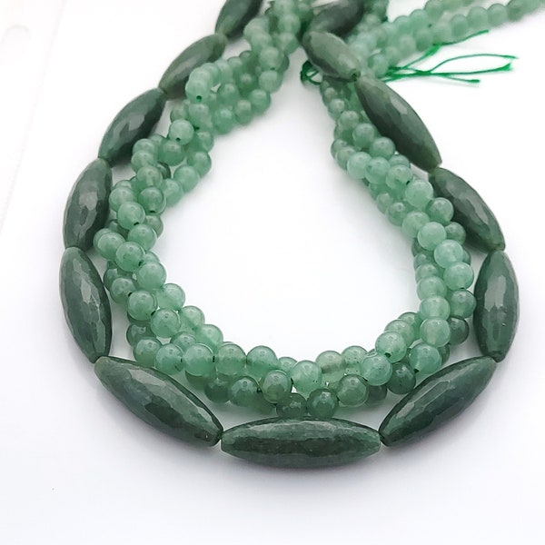 Aventurine Beads For Jewellery Making Green Aventurine Jewelry Supply Semi-Precious Gemstone Schmuckbedarf Halbedelsteine Perlen DIY Schmuck