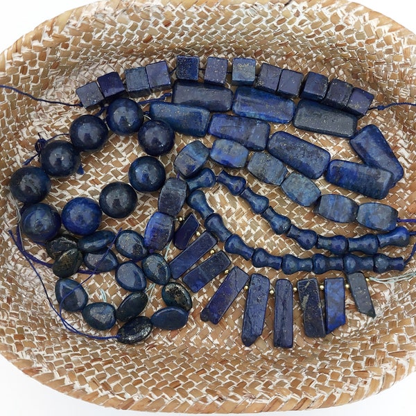 Destash Lapis Lazuli Beads For Jewellery Making DIY Natural Lapis Mixed Beads Schmuckbedarf Lapislazuli Schmuck DIY Schmuckherstellung Lapis