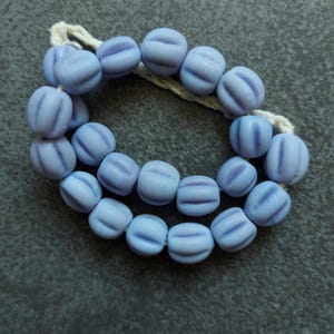 Fluted Java Glass Beads Melon Beads From Indonesia Pumpkin Glass Beads