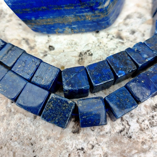 Lapis Lazuli Beads For Jewellery Making DIY Natural Lapis Cube Beads Schmuckbedarf Lapislazuli Schmuck DIY Schmuckherstellung Lapis Schmuck