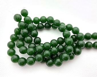 Chalcedony Beads 8mm For Jewellery Making Green Beads Jewelry Supply Semi-Precious Gemstone Schmuckbedarf Halbedelsteine Perlen DIY Schmuck
