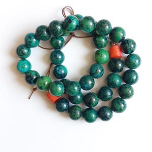 Chrysocolla Beads 12mm Round Green Blue Chrysocolla Beads