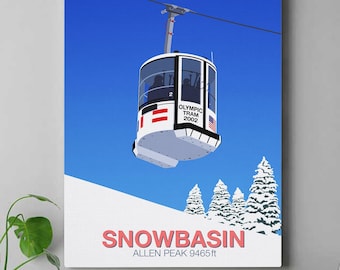 Snowbasin Mt Allen gondola canvas print