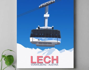 Lech ski resort canvas print