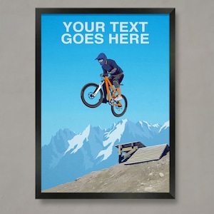 Personalised Mountain Bike gift, Custom Mountain Bike art, MTB art poster ,Personalised Mountain Bike art, Personal Mountain Bike gifts