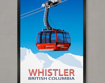 Whistler Ski Resort Poster: Vintage Style Travel Print