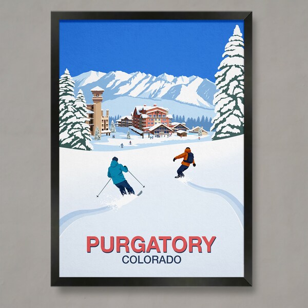 Ski Poster Etsy