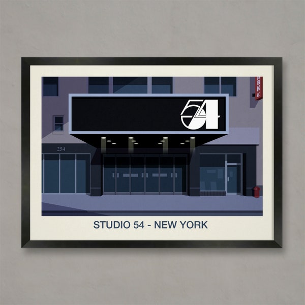 Studio 54 Nightclub Poster, Nightclub prints, Studio 54 Nightclub, Studio 54 Nightclub New York