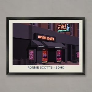 Ronnie Scott&#39;s Jazz Club Poster: Soho London Nightclub Print