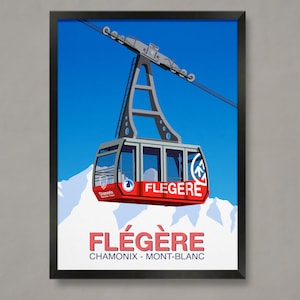 Flegere Ski Resort Poster: Chamonix Travel Print