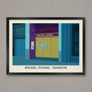 BrunelRooms Nightclub Poster: Swindon Veranstaltungsort Kunstdruck