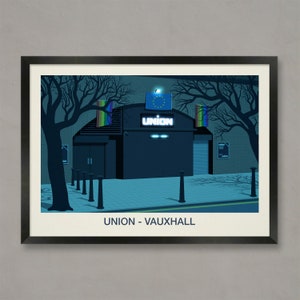 Union Nightclub Poster, Nightclub prints