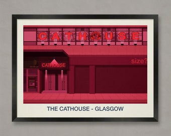 The Cathouse Venue Poster, Nightclub Prints, The Cathouse Print, The Cathouse, The Cathouse Art Print,   Cathouse Rock Venue.