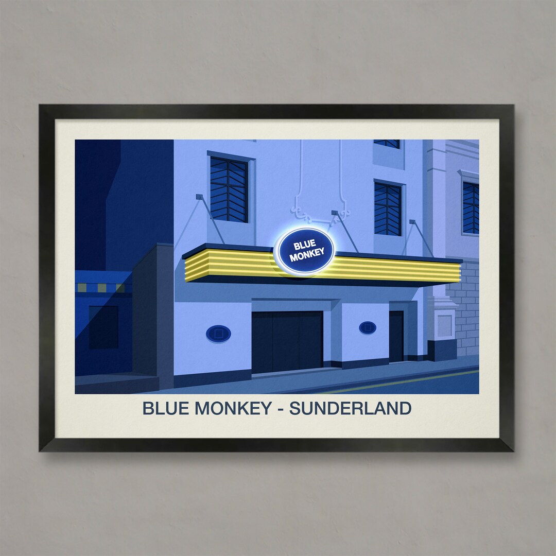 The Blue Monkey Nightclub Poster, Nightclub Prints - Etsy
