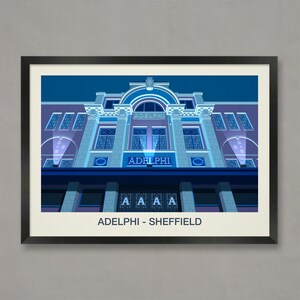 The Adelphi Nightclub Sheffield Poster: Vintage Music Venue Art