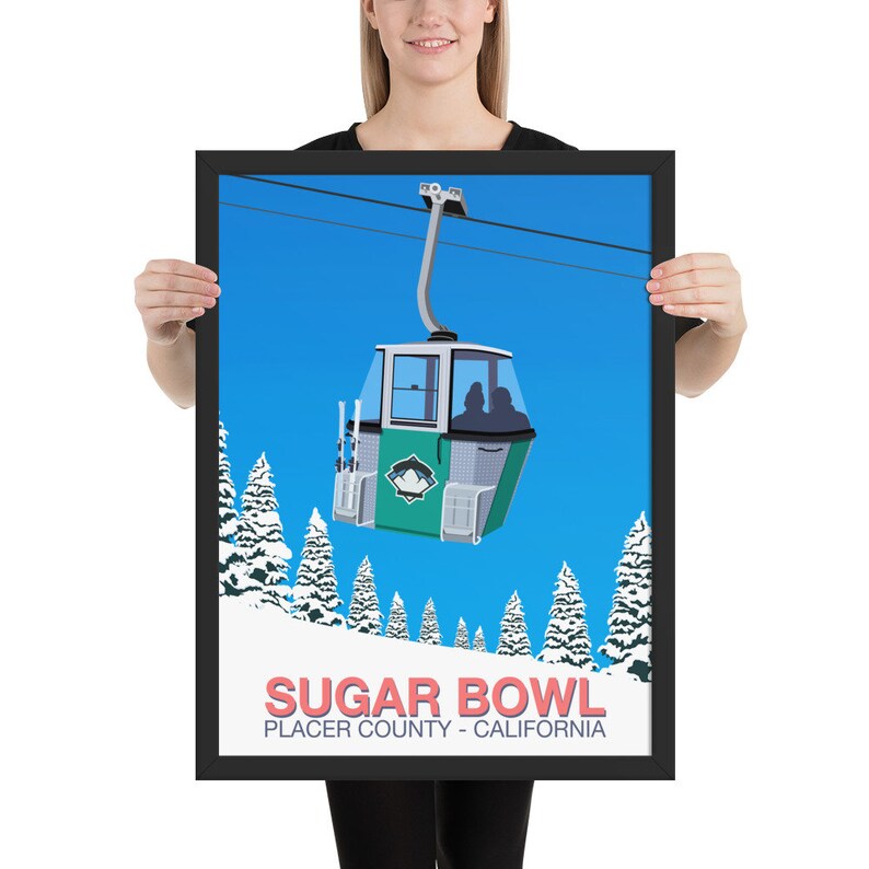 Sugar Bowl Ski Resort Framed Poster Etsy