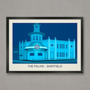 The Palais Nightclub Sheffield Poster: Vintage Music Venue Art