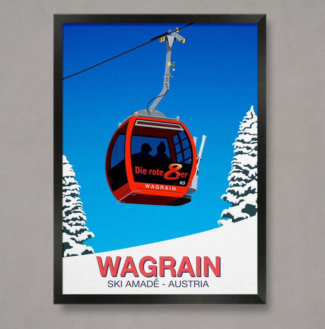 Ski　Ski　Resort　Print　Etsy　Resort　Poster　Wagrain　Ski　Wagrain　日本