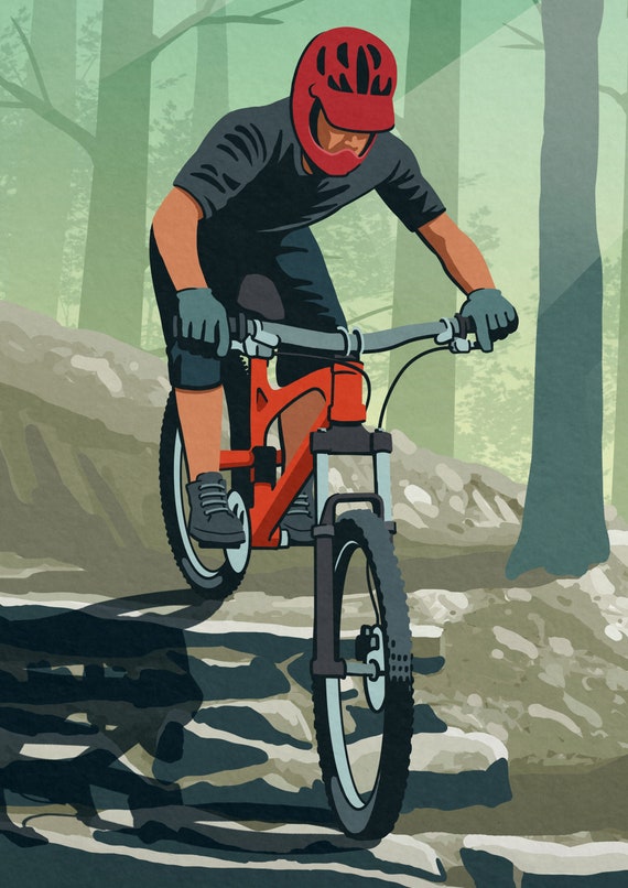 Cannock Chase Mountain Bike Trail Poster | Etsy Australia