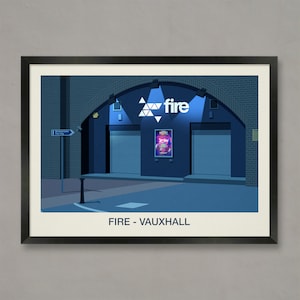 Fire Nightclub London Poster: Vauxhall Venue Art Print